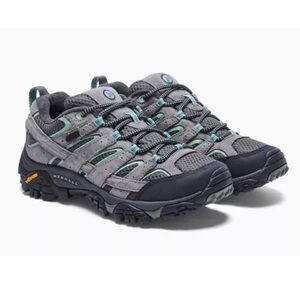 Merrell Moab 2 J06028 Hiking Shoes Women's Gray Suede Leather Waterproof MER812